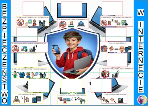 BEZPIECZEŃSTWO W INTERNECIE - CAŁY PAKIET, KARTY PRACY AAC, SYMBOLE PCS