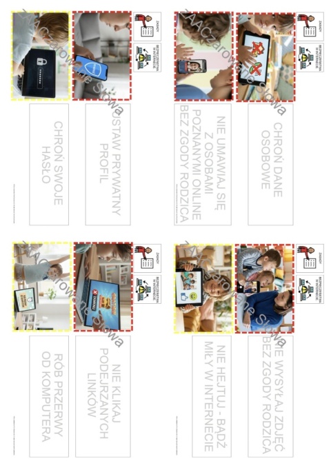 BEZPIECZEŃSTWO W INTERNECIE - CAŁY PAKIET, KARTY PRACY AAC, SYMBOLE PCS