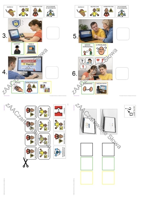 BEZPIECZEŃSTWO W INTERNECIE - CAŁY PAKIET, KARTY PRACY AAC, SYMBOLE PCS