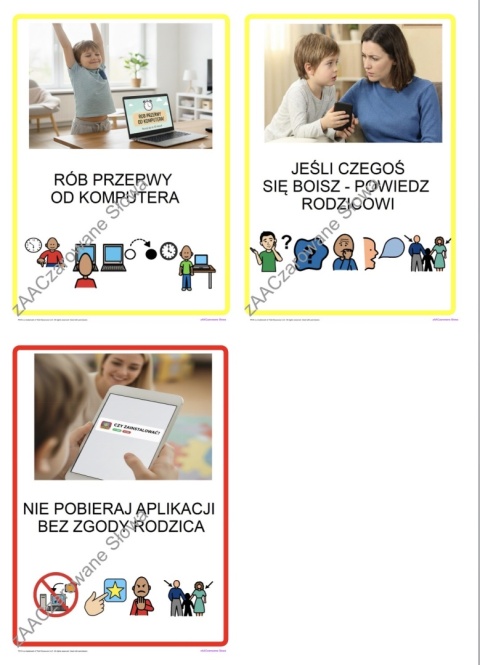 BEZPIECZEŃSTWO W INTERNECIE - CAŁY PAKIET, KARTY PRACY AAC, SYMBOLE PCS