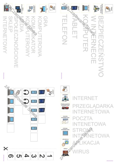 BEZPIECZEŃSTWO W INTERNECIE - CAŁY PAKIET, KARTY PRACY AAC, SYMBOLE PCS