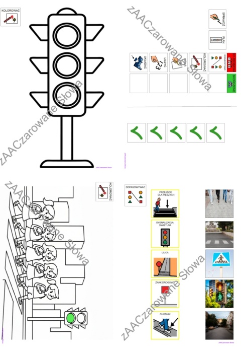 BEZPIECZNA DROGA DO SZKOŁY - CAŁY PAKIET, KARTY PRACY AAC, SYMBOLE PCS