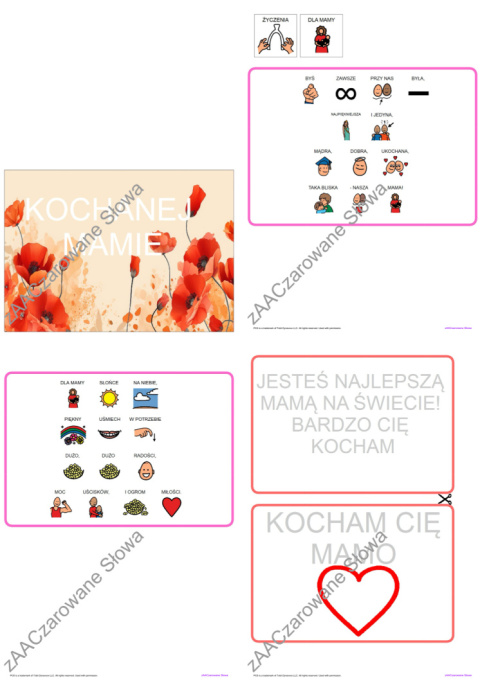 DZIEŃ MATKI - CAŁY PAKIET AAC, KARTY PRACY, SYMBOLE PCS DZIEŃ MATKI - CAŁY PAKIET AAC, KARTY PRACY, SYMBOLE PCS