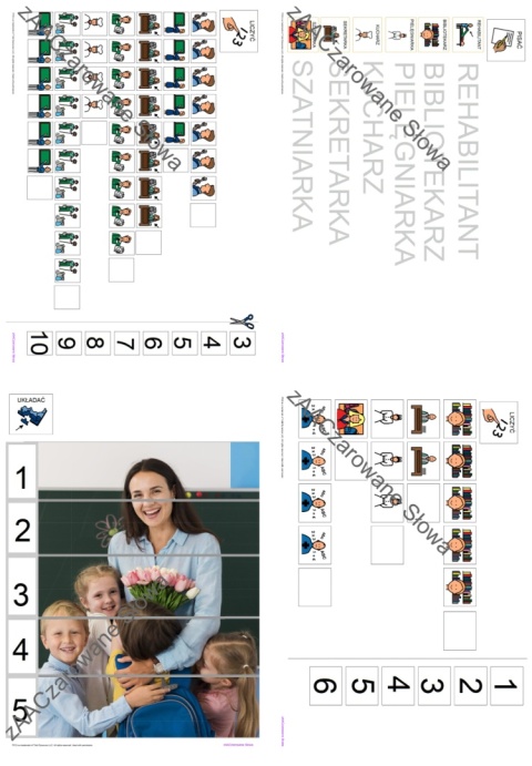 DZIEŃ NAUCZYCIELA- CAŁY PAKIET, SYMBOLE PCS, KARTY PRACY AAC