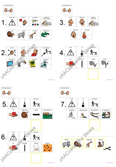 EGZOTYCZNE ZWIERZĘTA - CAŁY PAKIET AAC, KARTY PRACY, SYMBOLE PCS EGZOTYCZNE ZWIERZĘTA - CAŁY PAKIET AAC, KARTY PRACY, SYMBOLE PCS