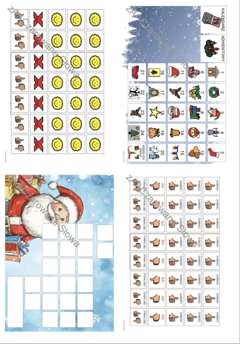 KALENDARZ ADWENTOWY, LIST DO ŚWIĘTEGO MIKOŁAJA AAC, SYMBOLE PCS