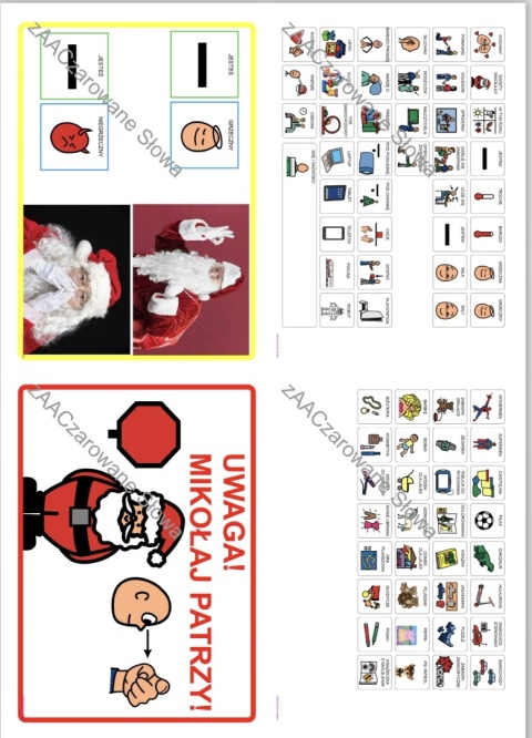 KALENDARZ ADWENTOWY, LIST DO ŚWIĘTEGO MIKOŁAJA AAC, SYMBOLE PCS