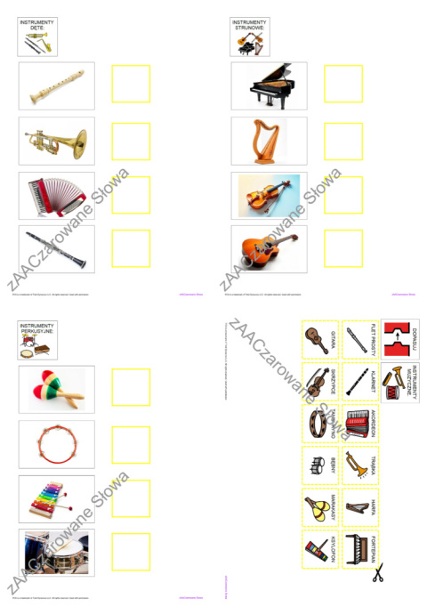 MUZYKA WOKÓŁ NAS - CAŁY PAKIET, KARTY PRACY AAC, SYMBOLE PCS MUZYKA WOKÓŁ NAS - CAŁY PAKIET, KARTY PRACY AAC, SYMBOLE PCS