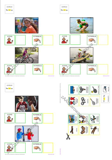 SPORT - CAŁY PAKIET, KARTY PRACY AAC, SYMBOLE PCS SPORT - CAŁY PAKIET, KARTY PRACY AAC, SYMBOLE PCS