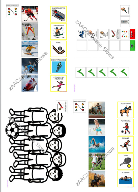 SPORT - CAŁY PAKIET, KARTY PRACY AAC, SYMBOLE PCS SPORT - CAŁY PAKIET, KARTY PRACY AAC, SYMBOLE PCS
