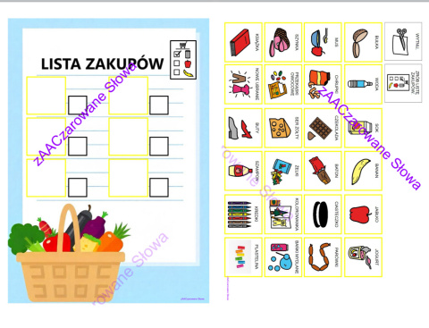 W SKLEPIE - CAŁY PAKIET, KARTY PRACY AAC W SKLEPIE - CAŁY PAKIET, KARTY PRACY AAC