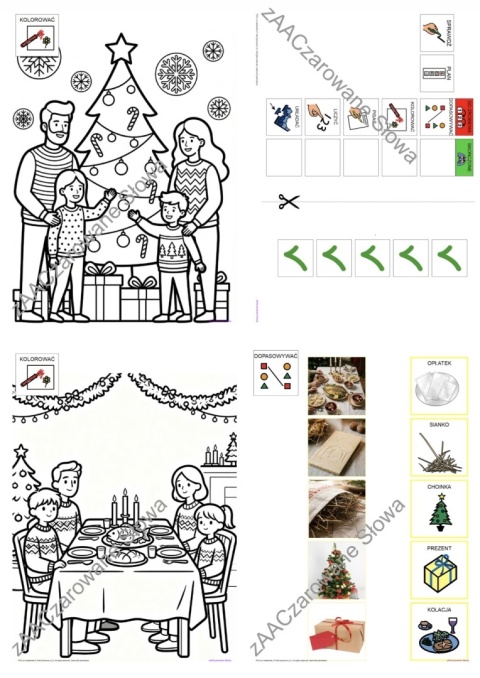 WIGILIA AAC - CAŁY PAKIET, KARTY PRACY AAC, SYMBOLE PCS