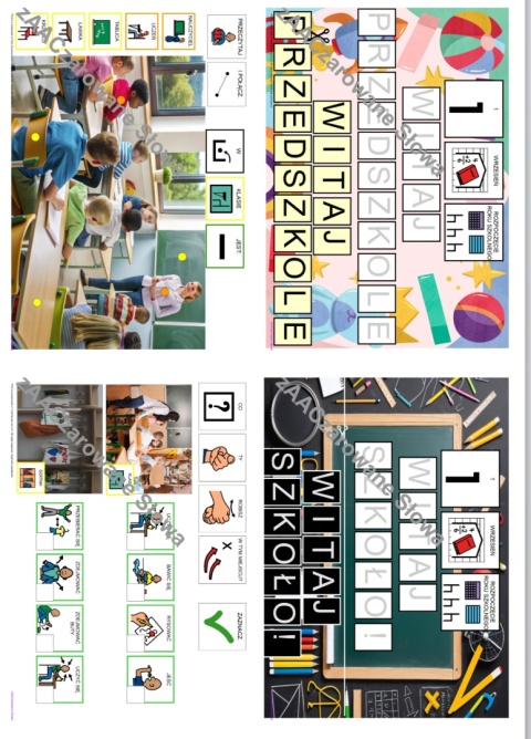 WITAJ SZKOŁO - CAŁY PAKIET AAC, KARTY PRACY, SYMBOLE PCS