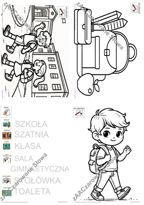 WITAJ SZKOŁO - CAŁY PAKIET AAC, KARTY PRACY, SYMBOLE PCS